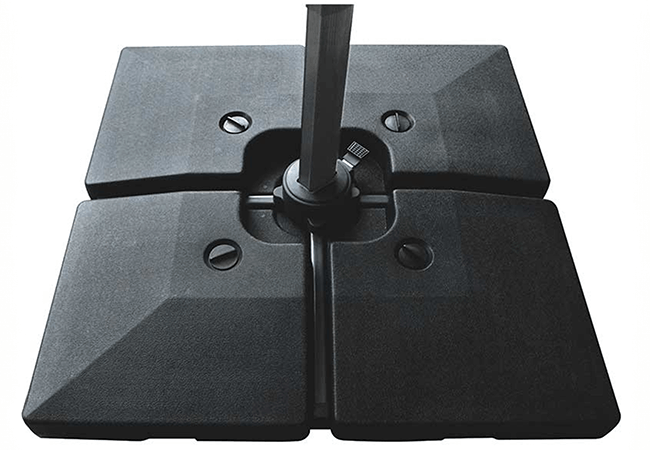 Image of Norfolk Leisure Royce 80kg Four Part Water Filled Parasol Base - Black