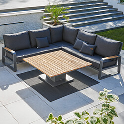 Image of LIFE Montana Corner Sofa Set with Adjustable Luka Table