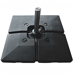 Image of Norfolk Leisure Royce 80kg Four Part Water Filled Parasol Base - Black