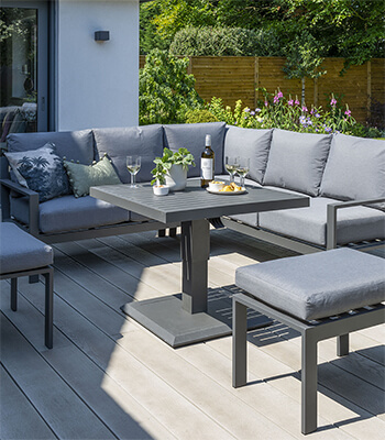 Image of EX-DISPLAY / COLLECTION ONLY - Norfolk Leisure Titchwell Mini Corner Sofa Set in Anthracite