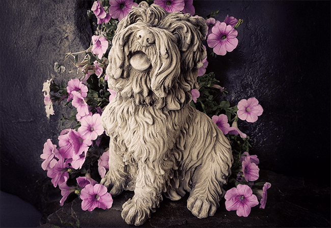 Image of Sitting Terrier Stone Ornament