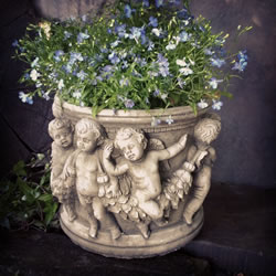 Image of Cherub Pot Small Stone