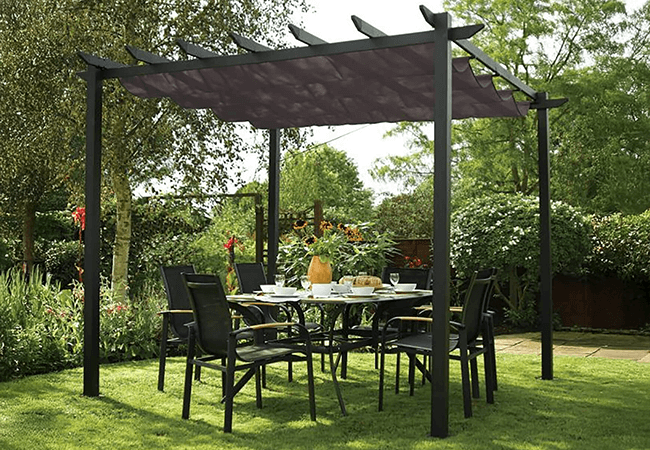 Image of Rowlinson Latina Pergola with Grey Canopy