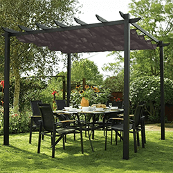 Image of Rowlinson Latina Pergola with Grey Canopy