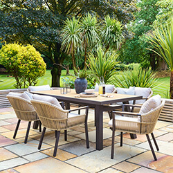 Image of Alexander Rose Bali 6 Seat Rectangular Dining Set