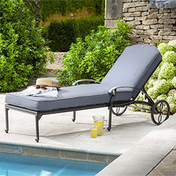 Small Image of Hartman Amalfi Lounger in Antique Grey / Platinum