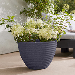 Image of Stewart 49cm Low Honey Pot Planter - Millstone Grey