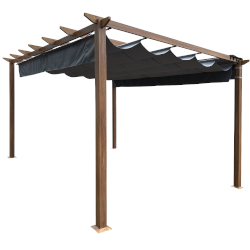 Image of Hartman 3 x 3m Square Monza Pergola - Folie/Cloud