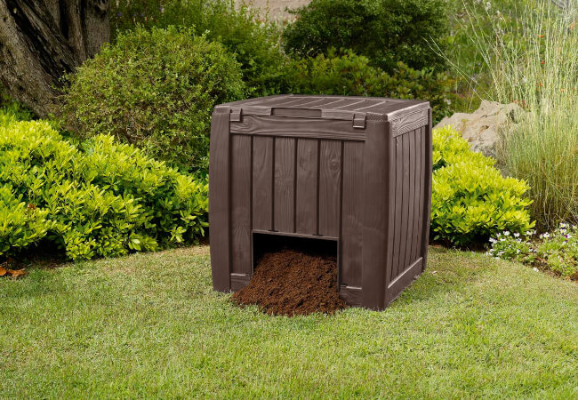 Image of Stewart 340 Litre Deco Composter with Base - Whisky Brown