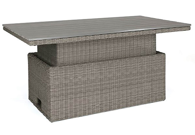 Image of EX-DISPLAY / COLLECTION ONLY - Kettler Palma SQ Height Adjustable Table in Rattan