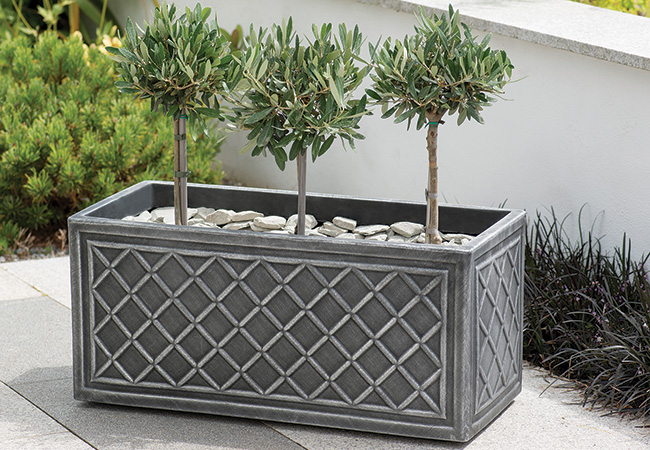 Image of Stewart Lead Effect Trough Planter - 70cm