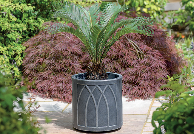 Image of Stewart Versailles Round Planter in Pewter - 32cm