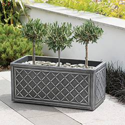 Image of Stewart Lead Effect Trough Planter - 70cm