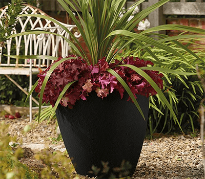 Image of Stewart 53cm Tall Round Basalt Planter