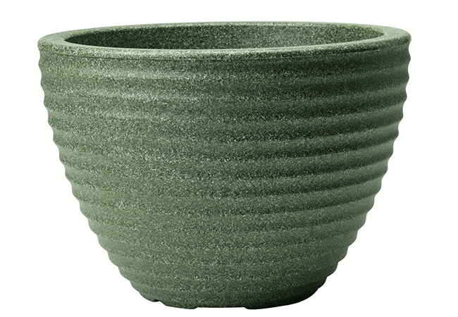 Image of Stewart 37cm Low Honey Pot Planter - Marble Green