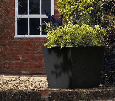 Image of Stewart 48cm Low Square Basalt Planter