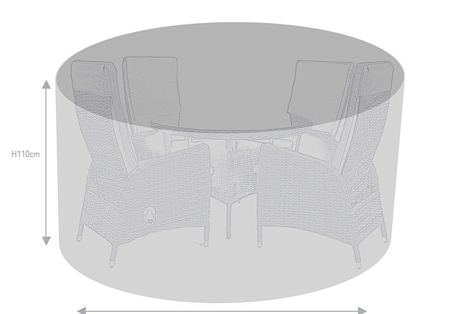 Image of Supremo Tivoli 4 Seat High Back Round Furniture Cover