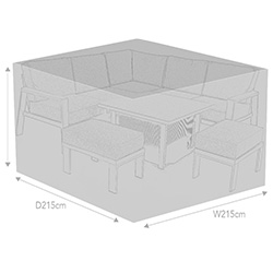 Image of Supremo Aluminium Mini Modular Set Furniture Cover	