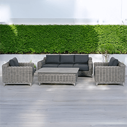 Image of Supremo Monterey Lounge Dining Set with Rectangular Adjustable Table