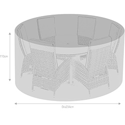 Small Image of Supremo Tivoli 6 Seat High Back Round Furniture Cover