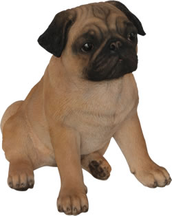 Image of Real Life Pug - Resin Garden Ornament