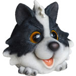 Small Image of Vivid Cute and Playful Sheepdog Lifelike Resin Garden Ornament