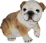 Small Image of Sitting Bulldog - Resin Garden Ornament