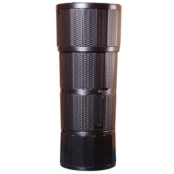 Image of Oak Rattan Effect Poly Water Butt - 150ltr