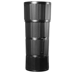 Image of Black Rattan Effect Poly Water Butt - 150ltr