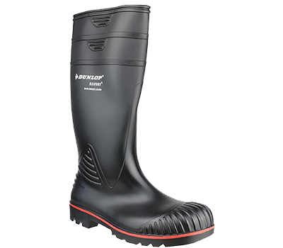 Image of Dunlop Acifort  Heavy Duty Full Safety Wellington - Black - UK 10