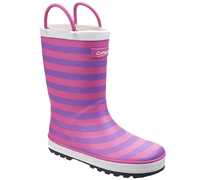 Image of Cotswold Kids Captain Stripy Wellies - Pink - UK 10