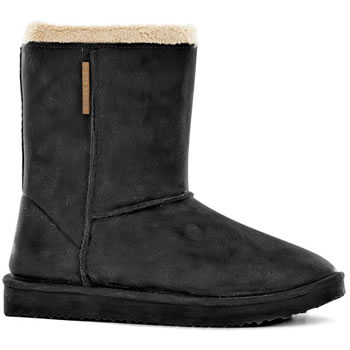 Image of Blackfox Cheyenne Sheepskin Style Waterproof Wellies - Black