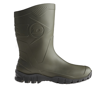 Image of Dunlop Dee Calf Length Wellington - Dark Green - UK 12