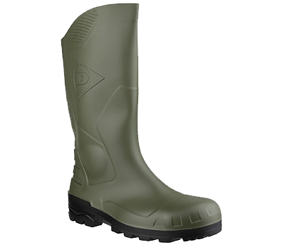Image of Dunlop Devon Full Safety Wellington - Green/Black - UK 9