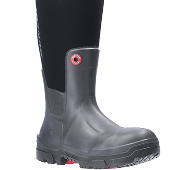 Image of Dunlop Snugboot Pioneer Wellington Boot in Black
