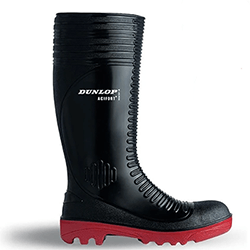 Image of Dunlop Acifort Ribbed Full Safety Wellington - Black - UK 6.5
