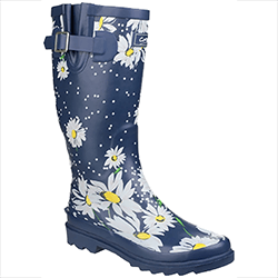 Image of Cotswold Burghley Waterproof Pull On Wellington Boot - Daisy - UK 3
