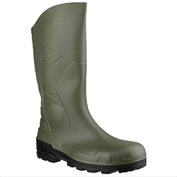 Image of Dunlop Devon Full Safety Wellington - Green/Black - UK 3