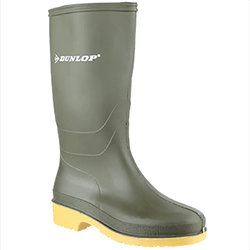 Image of Dunlop Kids Dulls Wellington Boots in Green - UK 6.5