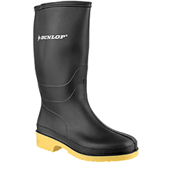 Image of Dunlop Kids Dulls Wellington Boots in Black - UK 6.5
