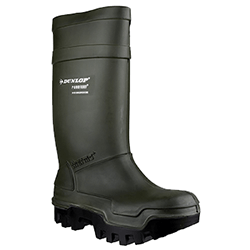 Image of Dunlop Purofort + Wellington Boot in Green - UK 5