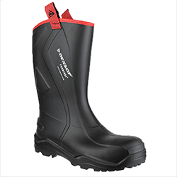 Image of Dunlop Purofort Rugged Full Safety Wellington Boot in Black - UK 6.5