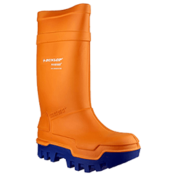 Image of Dunlop Purofort Thermo Plus Wellington in Orange - UK 9