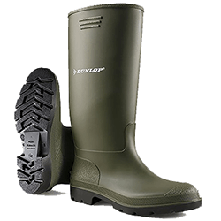 Small Image of Dunlop Pricemastor Wellington - Green - UK 10.5