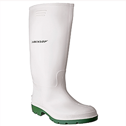 Image of Dunlop Pricemastor Plain Rubber Wellingtons - White - UK 3