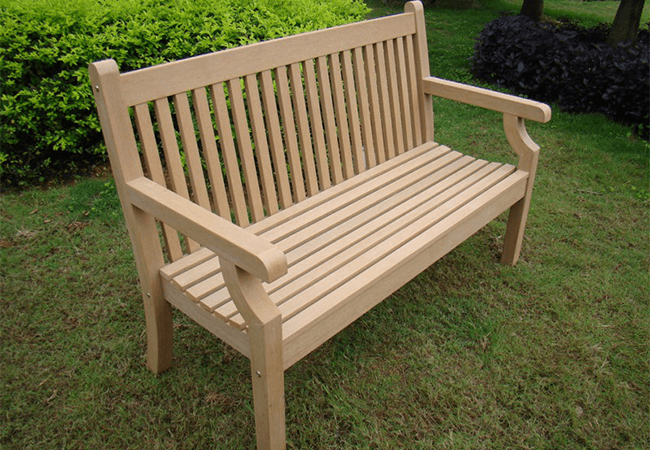 Image of Winawood Sandwick 3 Seater Wood Effect Garden Bench - Teak Finish