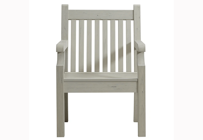 Image of Winawood Sandwick Thin Slat Wood Effect Armchair - Stone Grey