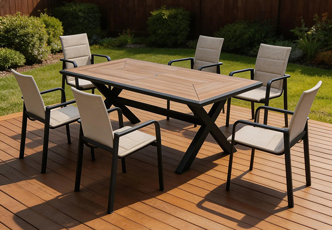 Image of Garden Living Montreal 6 Seater Dining Set by Woodlodge - NO PARASOL