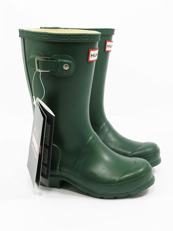 Kids Green Hunter Wellies - UK Size 11 JNR - Spin Image