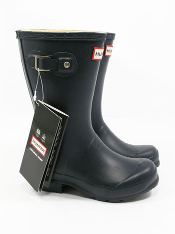 Kids Original Navy Hunter Wellies - UK Size 10 JNR - Spin Image